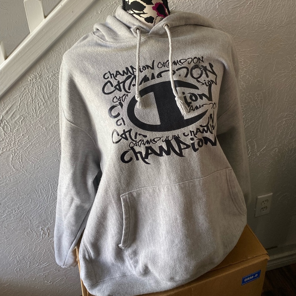 Grey champion hoodie